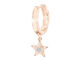 PRIMA ต่างหูห่วงประดับเพชรรูปดาว ตัวเรือน 9K สี RG Huggie Collection 991E1586-SG
