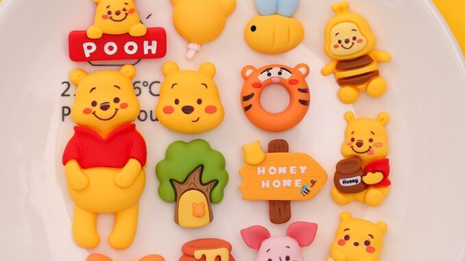 กาวครีมเรซิ่น รูปตุ๊กตาหมีพูห์ สําหรับตกแต่งเคสโทรศัพท์ diy
