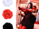 Blackpink แหวนเต้นรํา รูปดอกคามิเลีย สีชมพู 2 ชิ้น
