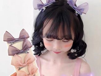 กิ๊บติดผม รูปโบว์น่ารัก เครื่องประดับ สําหรับผู้ใหญ่ และเด็ก มี 3 คู่