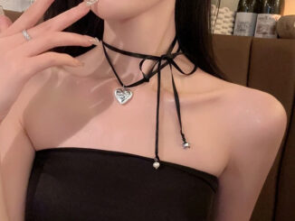 สร้อยคอ สายโซ่ยาว จี้รูปหัวใจ แฟชั่นสําหรับผู้หญิง