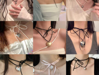 สร้อยคอ โช้กเกอร์ผูกคอจี้หัวใจพร้อมส่ง