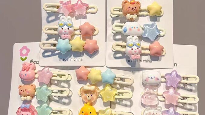 กิ๊บติดผม ลายการ์ตูนหมีน่ารัก สําหรับเด็กผู้หญิง