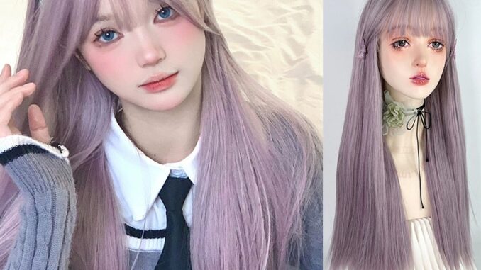 วิกผมยาวตรง พร้อมหน้าม้า วิกผมสังเคราะห์ธรรมชาติ โลลิต้า สีม่วงเผือก คอสเพลย์ วิกผม สําหรับผู้หญิง ผู้ชาย ปาร์ตี้ วิกผมยาวตรง พร้อมหน้าม้า วิกผมสังเคราะห์ธรรมชาติ โลลิต้า สีม่วงเผือก คอสเพลย์ วิกผม สําหรับผู้หญิง ผู้ชาย ปาร์ตี้