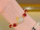 เวอร์ชั่นเกาหลี ของใหม่ Ins สีแดง Magu หยก กระต่าย สร้อยข้อมือ ผู้หญิง เครื่องประดับ Hello Girl