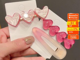 Lovito กิ๊บติดผมลำลอง เบสิก รูปทรงหัวใจ สำหรับผู้หญิง LNA09053 (สีชมพู)