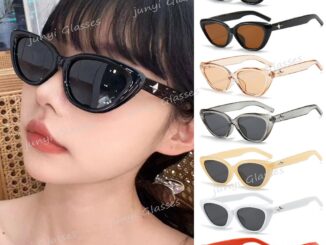 แว่นตากันแดด กรอบสี่เหลี่ยม ลายโลโก้ Cat-eye เรียบง่าย คุณภาพสูง สไตล์เกาหลี สําหรับผู้หญิง