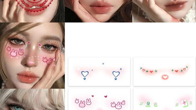สติกเกอร์รอยสัก ลายคริสต์มาสน่ารัก สร้างสรรค์ 5 ชุด H6N1
