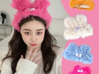 ที่คาดผม แต่งหูกระต่าย แบบนิ่ม สีพื้น เครื่องประดับ สําหรับล้างหน้า