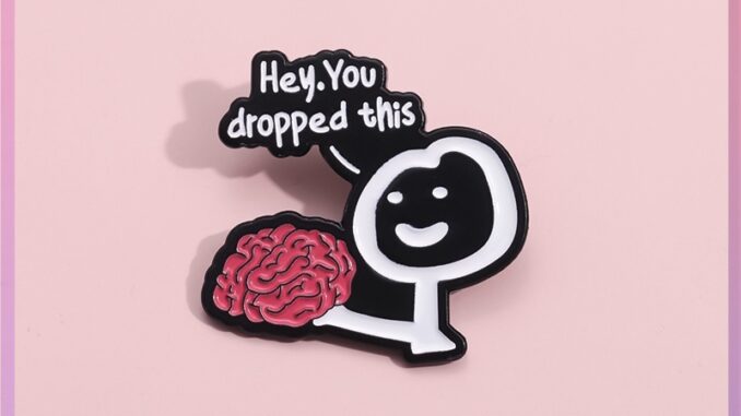 ตัวอักษรภาษาอังกฤษตลก "Hey You Dropped This" เคลือบพินของที่ระลึก