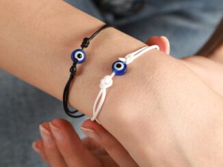 1บาท สร้อยข้อมือ จี้รูปตาชั่วร้ายนําโชค แฮนด์เมด เหมาะกับของขวัญ สําหรับผู้หญิง และผู้ชาย
