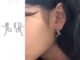 Roselife ต่างหูห่วงเงิน S925 ประดับโบว์กลวง สไตล์เกาหลี เครื่องประดับ สําหรับผู้หญิง งานหมั้น ปาร์ตี้