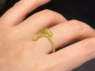 [highbuying] ใหม่ กันน้ํา เท่ อินเทรนด์ ชุบทอง ทองแดง มังกร ปรับได้ แหวนหาง เครื่องประดับแฟชั่น Unisex ของขวัญปีใหม่ สําหรับผู้หญิง ผู้ชาย มีสินค้า