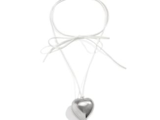 ✿ Heart Pendant Necklace Heart Choker Long Chain Love Necklaces Men Women Chocker