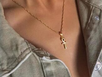 Ankh สร้อยคอโซ่ โลหะผสมสังกะสี จี้ไม้กางเขน สีเงิน สไตล์ยุโรป เรโทร เรียบง่าย สําหรับผู้หญิง