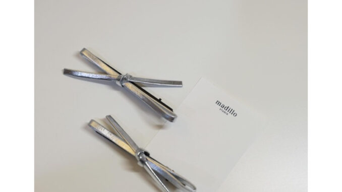 madillo กิ๊บหนัง PU รูปโบว์ (จำนวน 2 ชิ้น)