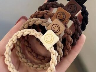 ยางรัดผมหางม้า แบบยืดหยุ่นสูง ลายการ์ตูนหน้ายิ้ม สําหรับผู้หญิง