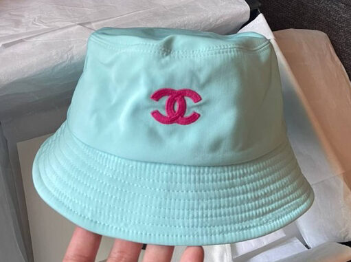 ✨ หมวกบักเก็ตCH@NEL LOGO CC สีฟ้า/ดำ รุ่นยอดฮิต งานเทียบแท้1:1