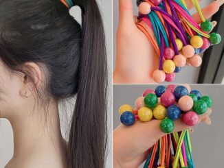 ยางรัดผม แบบยืดหยุ่น ประดับลูกปัด สีแคนดี้ แบบเรียบ ไร้รอยต่อ สําหรับเด็กผู้หญิง