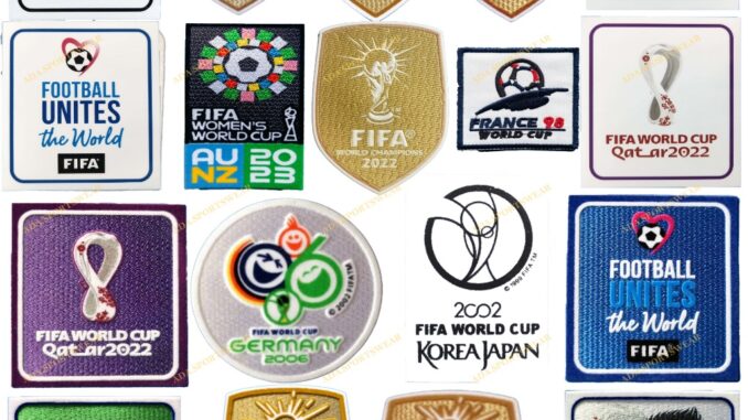 แผ่นแพทช์กดร้อน คุณภาพถ้วยโลก 20261998 แผ่นสติกเกอร์แพทช์ ลายฟุตบอลโลกเยอรมนี 2006 2014 2022