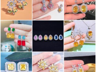 Athena Jewelry ต่างหูสตั๊ดเงิน 925 ประดับไพลิน มรกต ทับทิม หรูหรา สําหรับผู้หญิง M098