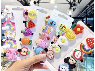 (ก010)กิ๊บติดผม กิ๊บปักผม 10 ชิ้น/1แผง[ผลไม้ ไอศกรีม การ์ตูน คริสต์มาส]