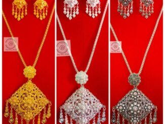 สร้อยคอล้านนา/สร้อยคอเจ้านาง/เครื่องประดับคอ เครื่องประดับชุดไทย //ความยาว12นื้ว รวมที่ห้อย16นิ้ว