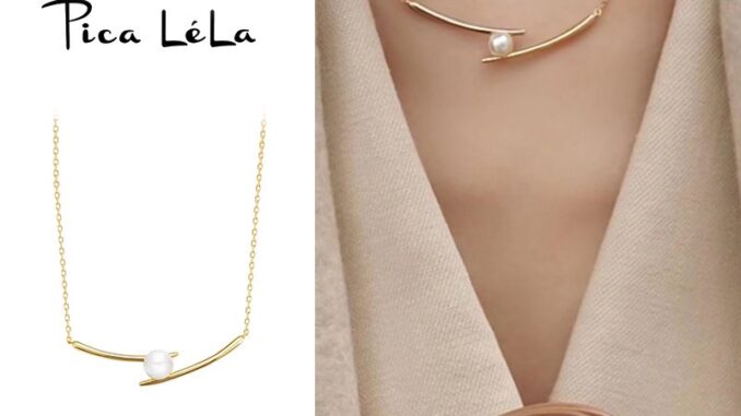 เครื่องประดับ สร้อยคอโชคเกอร์ จี้ไข่มุก สีทอง แบบเรียบง่าย สไตล์สร้างสรรค์ สําหรับผู้หญิง