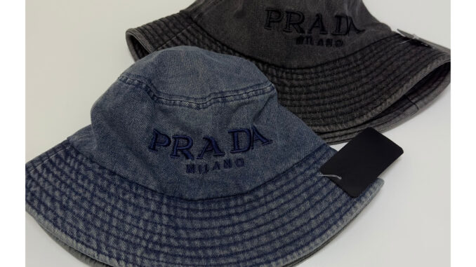 *สินค้าพร้อมส่ง New หมวกBucket ปร้าดาผ้ายีนส์PRD