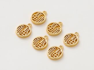 St. kunkka จี้สร้อยคอ สร้อยข้อมือ ชุบทองแท้ 18K 11 มม. 2 ชิ้น