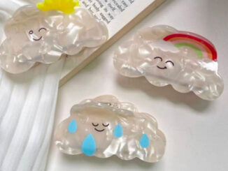 กิ๊บหนีบผม ลายหินอ่อน รูปก้อนเมฆ (พร้อมส่งจากไทย)