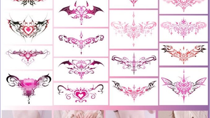 [พร้อมส่ง] สติกเกอร์รอยสัก รูปหัวใจ กันน้ํา เซ็กซี่ สําหรับร่างกาย หน้าท้อง สมุนไพร