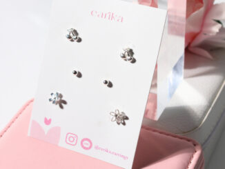 earika.earrings - cherry on top set เซ็ตต่างหูก้านเงินแท้ตีมดอกไม้เชอร์รี่ เหมาะสำหรับคนแพ้ง่าย
