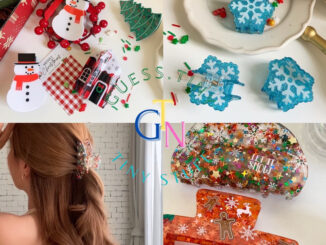 พร้อมส่งจากไทย  ☃️ GTN. x Merry Merry Collection    Spark joy Hair Claw กิ๊บคริสต์มาส กิ๊บกลิตเตอร์