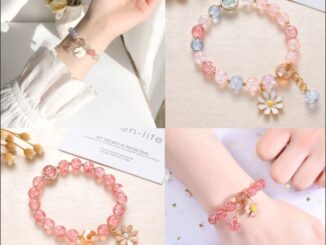 กำไลข้อมือคริสตัล จี้รูปดอกเดซี่ สไตล์เกาหลี สำหรับผู้หญิง