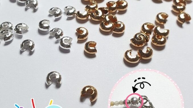 Mukie shop DIY ตัวปิดปม ลูกปัด เก็บปม ตัวซี C ครอบปม สำหรับ สร้อยคอ สร้อยข้อมือ เอ็น ลวด สลิง มุกี้ ช้อป