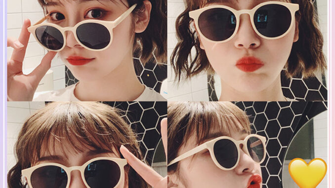 [จัดส่งที่รวดเร็ว]แว่นกันแดด แว่นกันแดด สีแคนดี้ กรอบกลม ใหม่ ย้อนยุค เกาหลี Unisex