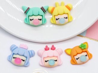 สติกเกอร์เรซิ่น ลายการ์ตูนเด็กผู้หญิงน่ารัก DIY สําหรับติดตกแต่งโทรศัพท์มือถือ กิ๊บติดผม ตู้เย็น
