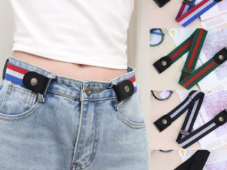 Janet เข็มขัดแฟชั่น ยางยืดใช้งายและสะดวก เข็มขัดยาง แฟชั่นผู้หญิง Slim Lazy Belt ดูผอมลง