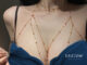 DREJEW สร้อยคอโซ่ จี้ลูกบอล ประดับเพชร สไตล์ยุโรป และอเมริกา เครื่องประดับแฟชั่น