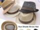 Melodygoods1 หมวกฟาง Fedora หมวกฟาง ระบายอากาศ กันแดด ปีกสั้น กลางแจ้ง หมวกดอกไม้ Trilby ฤดูร้อน
