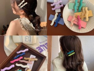 ในไทย กิ๊บติดผมรูปคลื่นสีสันสดใสแบบเรียบง่ายไม่สม่ําเสมอผู้หญิงข้างคลิปหน้าม้า.COD