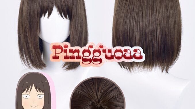 Anime Skip and Loafer Mitsumi Iwakura Cosplay Wig Girls 35cm Dark Brown Wigs Heat Resistant Synthetic Hair