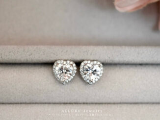 ต่างหูเงินแท้ 925 ชุบเคลือบทองคำขาว ประดับเพชร CZ Swissdiamond [   -     ]