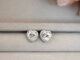 ต่างหูเงินแท้ 925 ชุบเคลือบทองคำขาว ประดับเพชร CZ Swissdiamond [   -     ]