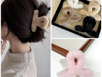 ใหม่ กิ๊บติดผม รูปปลาฉลาม ติดช้อน ขนฟู ให้ความอบอุ่น สีแคนดี้ สไตล์มินิมอล
