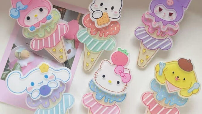 กิ๊บติดผม sanrio คู่ละ 20 บาท (1คู่ = 2 ชิ้น)