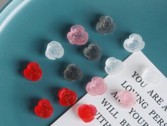 12 ชิ้น หมอก ชาฝ้า กุหลาบ ตาเรซิ่น ด้านหลังแบน DIY เครื่องประดับแฮนด์เมด ต่างหู อุปกรณ์เสริม