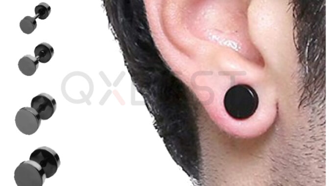 ต่างหู ตุ้มหู จิว ต่างหูผู้ชาย Black Gothic Barbell Earring Fashion Round Plain Men Stud Earring Jewelry - 1 ข้าง ต่างหู ตุ้มหู จิว ต่างหูผู้ชาย Black Gothic Barbell Earring Fashion Round Plain Men Stud Earring Jewelry - 1 ข้าง