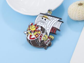เครื่องประดับ เข็มกลัด ลายการ์ตูนอนิเมะ One Piece Luffy Lapel Pins Thousand Sunny Ship สําหรับเพื่อน